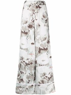 Off-White floral-print palazzo pants