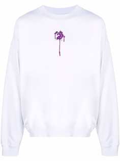 Off-White dripped logo crew-neck sweatshirt