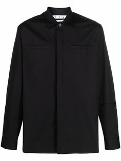 Off-White embroidered-logo workwear shirt