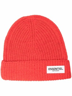 Essentiel Antwerp шапка бини с нашивкой-логотипом