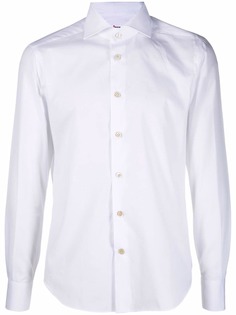 Kiton рубашка со срезанным воротником