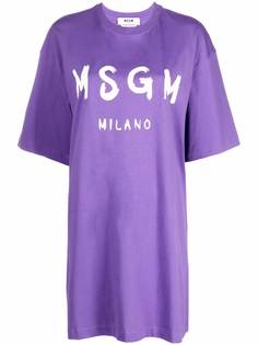 MSGM платье-футболка с логотипом