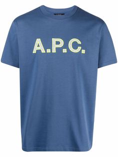 A.P.C. футболка с вышитым логотипом