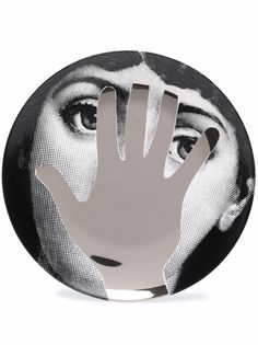 Fornasetti декоративная тарелка с графичным принтом