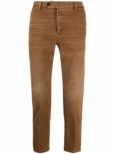 Pt01 узкие брюки с эффектом потертости