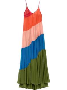 Carolina Herrera платье в стиле колор-блок с плиссировкой