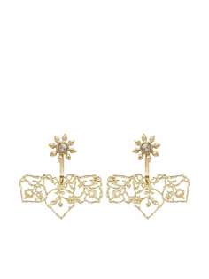 Natalie Perry серьги-джэкеты из желтого золота с бриллиантами