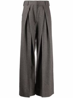Acne Studios расклешенные брюки в тонкую полоску