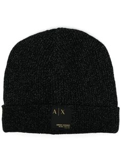 Armani Exchange шапка бини с нашивкой-логотипом