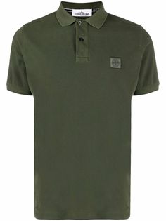 Stone Island рубашка поло с вышитым логотипом