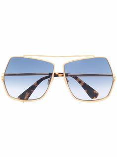 Max Mara массивные солнцезащитные очки-авиаторы