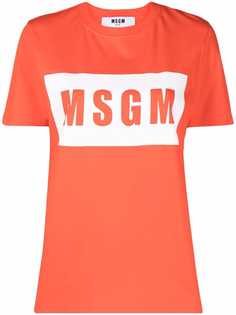 MSGM укороченная футболка с логотипом