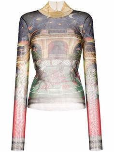 Casablanca сетчатый топ с принтом Betting Night