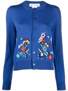 Comme Des Garçons Girl кардиган с цветочной вышивкой