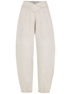 PIU BRAND укороченные зауженные брюки с эластичным поясом