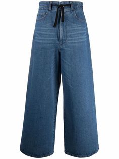 AMI Paris широкие джинсы с поясом