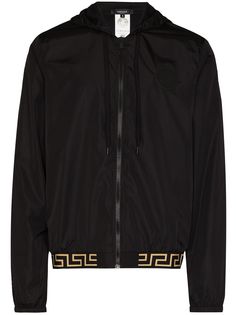 Versace легкая куртка с капюшоном и узором Greca