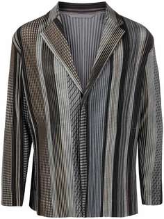 Homme Plissé Issey Miyake плиссированный пиджак в полоску