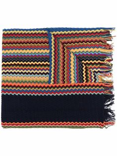 Missoni шерстяной шарф с узором зигзаг