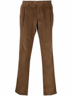 Pt01 прямые брюки в рубчик