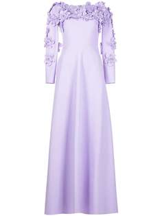 Greta Constantine платье с цветочной аппликацией