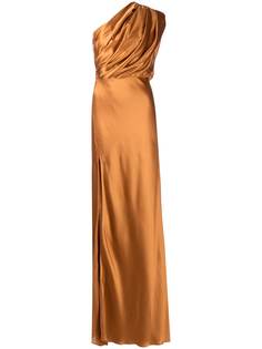 Michelle Mason шелковое платье асимметричного кроя со сборками