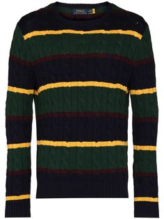 Polo Ralph Lauren полосатый джемпер фактурной вязки