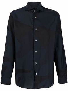 Emporio Armani рубашка с камуфляжным принтом