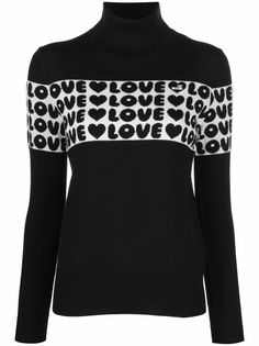 Love Moschino джемпер с высоким воротником и принтом