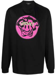 Versace футболка с длинными рукавами и логотипом Medusa