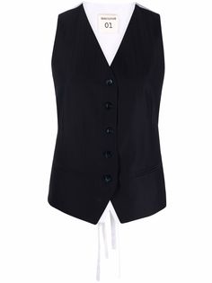 Semicouture футболка со вставкой-жилетом