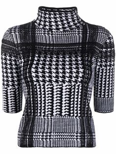 Ermanno Scervino топ с высоким воротником и вышивкой