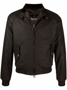 Barbour вощеная куртка на молнии с воротником-воронкой