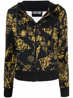 Versace Jeans Couture худи на молнии с принтом Baroque