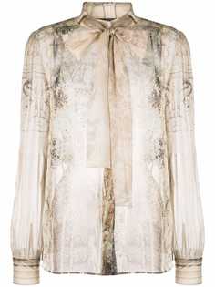 Alberta Ferretti шелковая блузка с принтом
