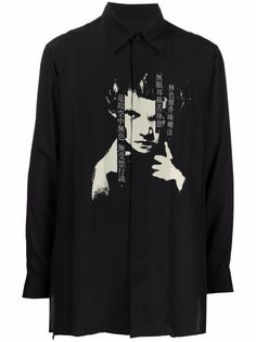 Yohji Yamamoto рубашка с принтом