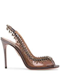 Aquazzura туфли-лодочки Temptation 105 с кристаллами