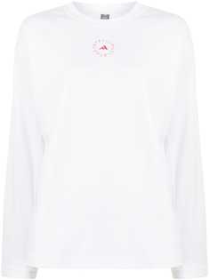 adidas by Stella McCartney топ с длинными рукавами и сетчатой вставкой