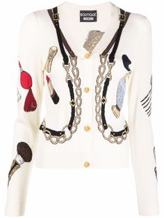 Boutique Moschino кардиган вязки интарсия