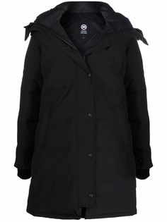 Canada Goose пуховик с капюшоном и нашивкой-логотипом