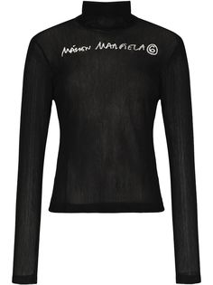 MM6 Maison Margiela прозрачный топ с логотипом
