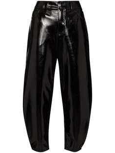 Tibi TIBI SCULPTURED SHINY VGN LTHR TRS BLK