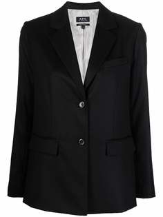 A.P.C. single-breasted wool blazer