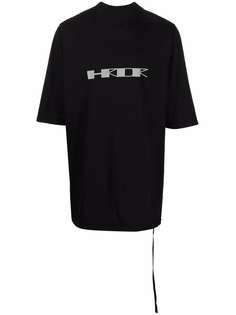 Rick Owens DRKSHDW logo print longline T-shirt