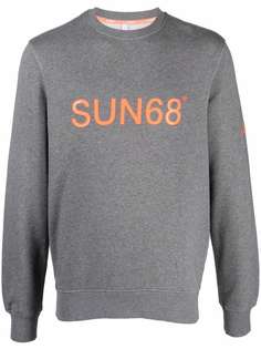 Sun 68 logo-print cotton sweatshirt