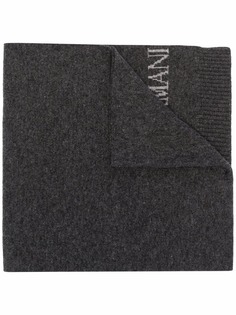 Emporio Armani шарф вязки интарсия с логотипом