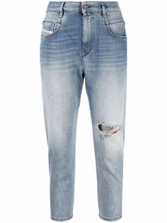 Diesel укороченные джинсы D-Fayza с прорезями