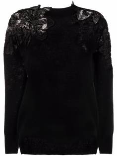 Ermanno Scervino кашемировый джемпер с кружевом