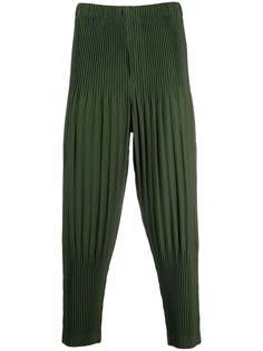 Homme Plissé Issey Miyake брюки с низким шаговым швом и плиссировкой