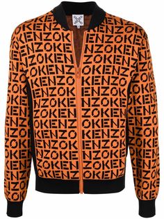 Kenzo monogram-print bomber jacket